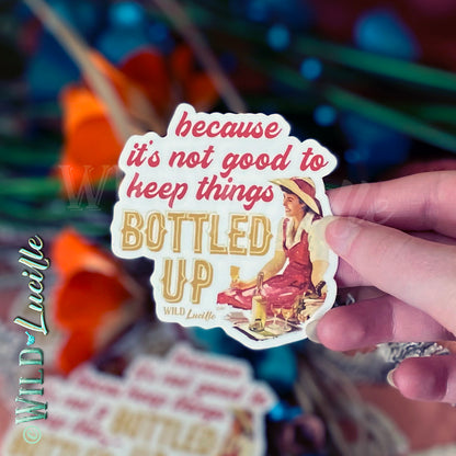 Bottled Up - Sassy Vinyl Tumbler or Car Decal