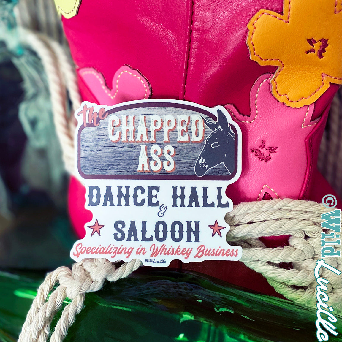 The Chapped Ass Saloon - Western Decal