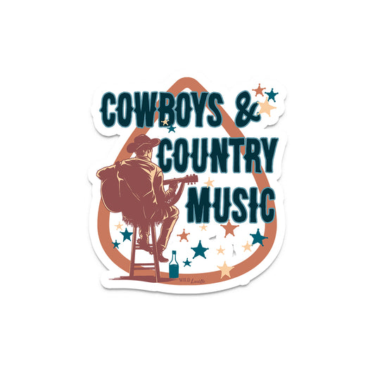 Cowboys & Country Music - Western Car Tumbler Decal