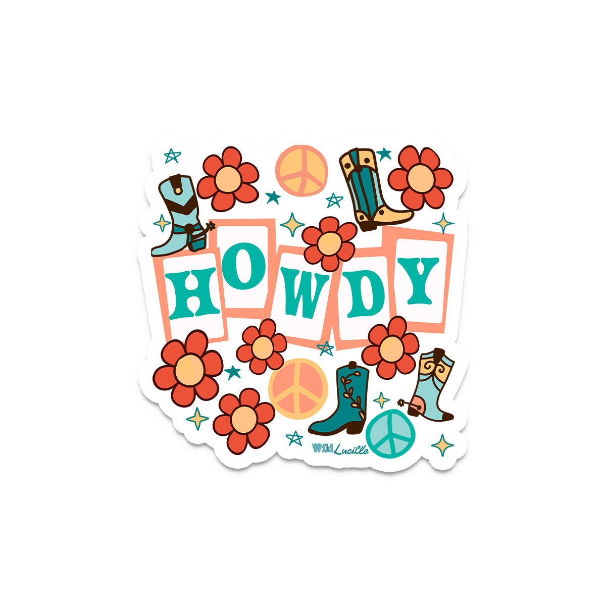 Retro Howdy - Western Vinyl Decal