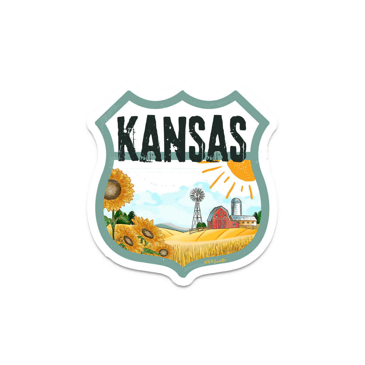 Kansas Tourist - Travel Souvenir Vinyl Decal