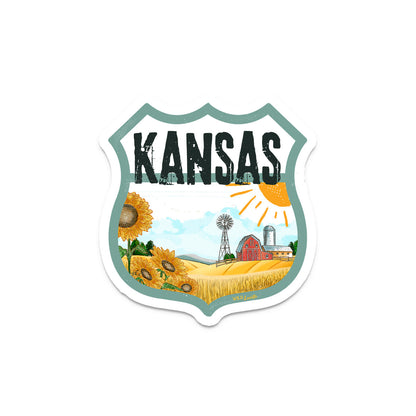 Kansas Tourist - Travel Souvenir Vinyl Decal