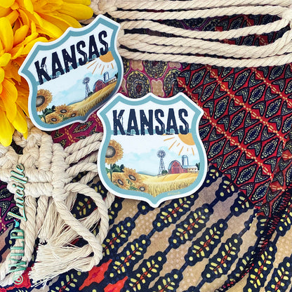 Kansas Tourist - Travel Souvenir Vinyl Decal