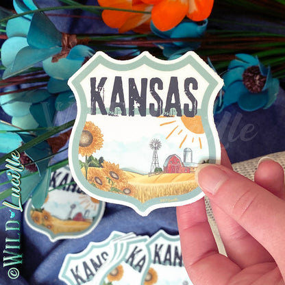 Kansas Tourist - Travel Souvenir Vinyl Decal