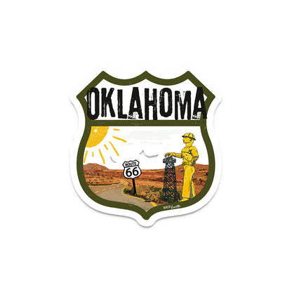 Oklahoma Tourist - Travel Souvenir Vinyl Decal