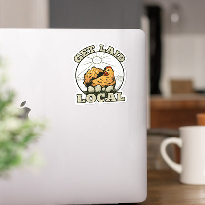 Get Laid Local - Vinyl Chicken Tumbler Decal