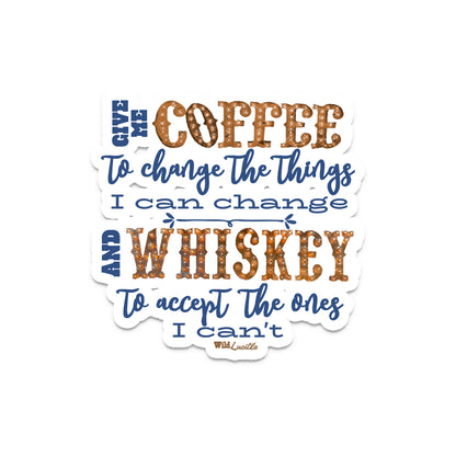 Coffee Whiskey Prayer - Vinyl Sticker Decal