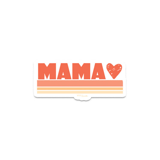 Mama Heart - Striped Tumbler Sticker Decal