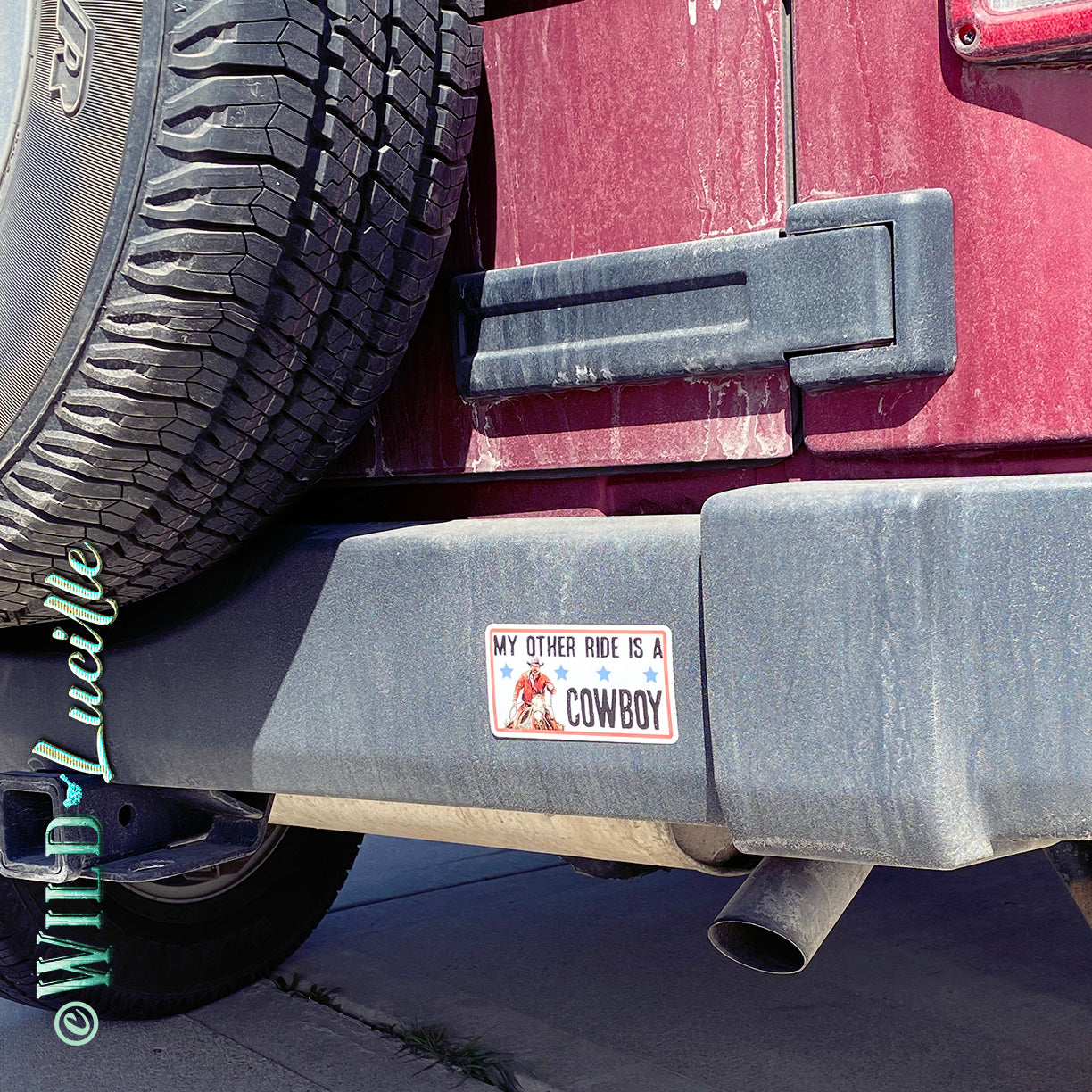 My Other Ride Is A Cowboy - Western Bumper Sticker