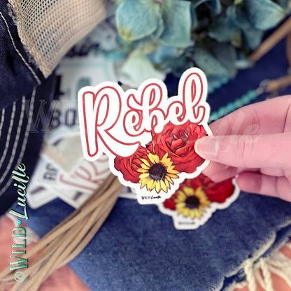 Rebel Rose - Retro Western Vinyl Decal