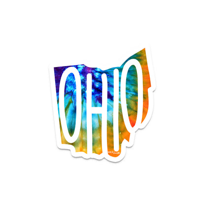 Tiedye Ohio Vinyl Decal