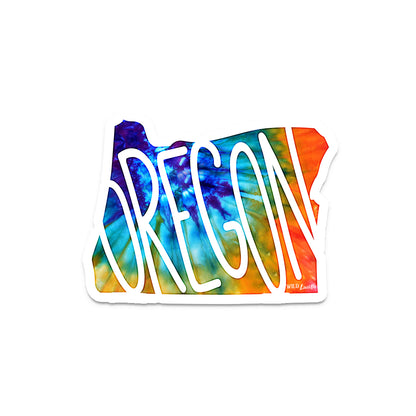 Oregon Tiedye Vinyl Souvenir Decal