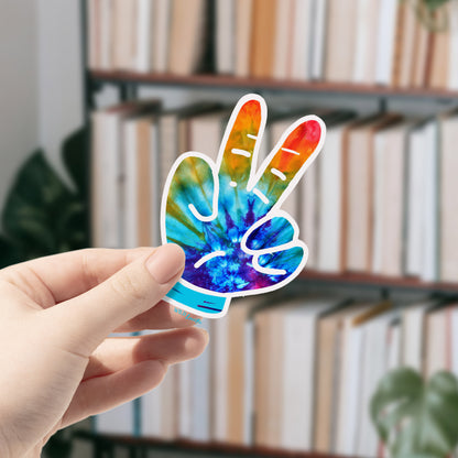 Tiedye Peace - Retro Vinyl Decal