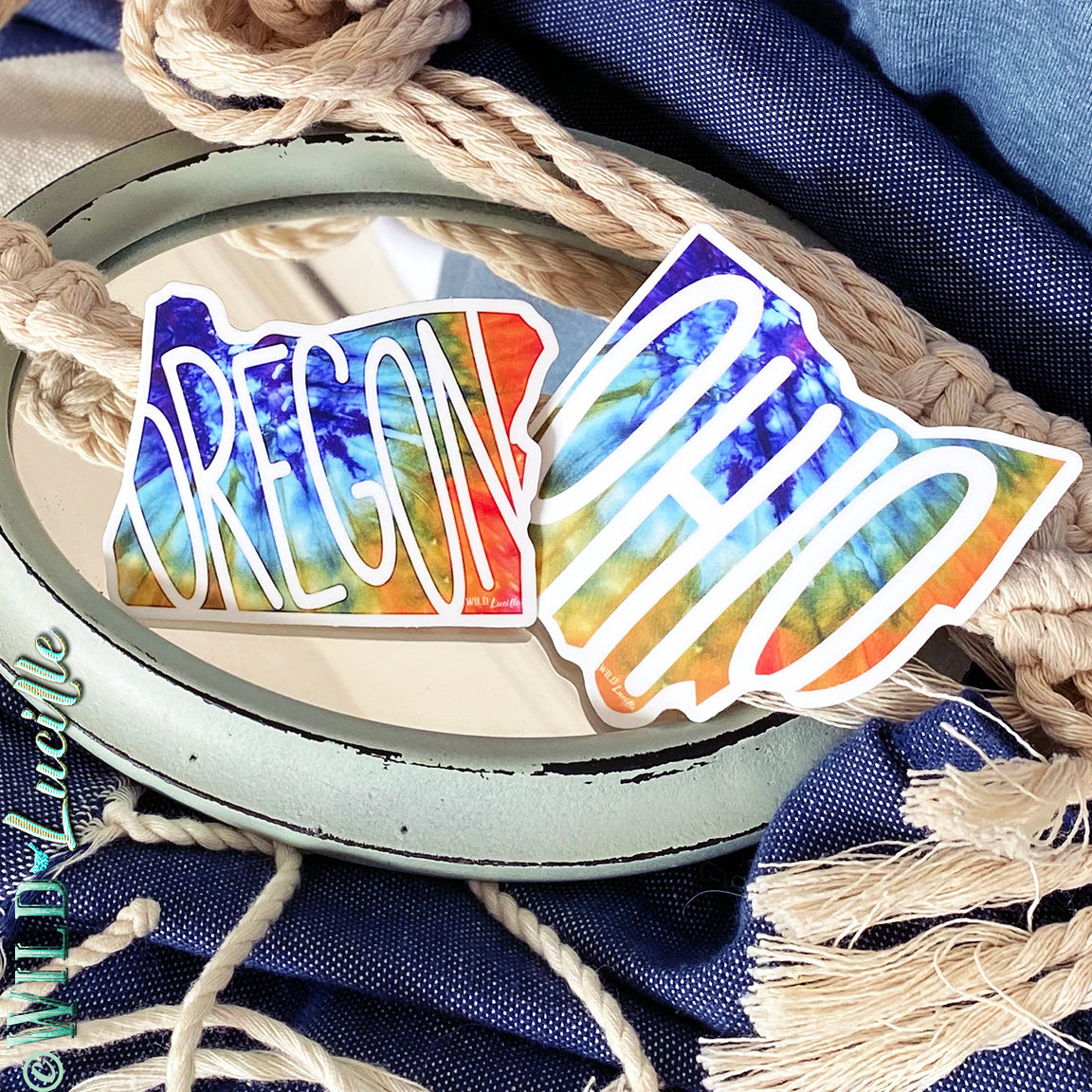 Oregon Tiedye Vinyl Souvenir Decal