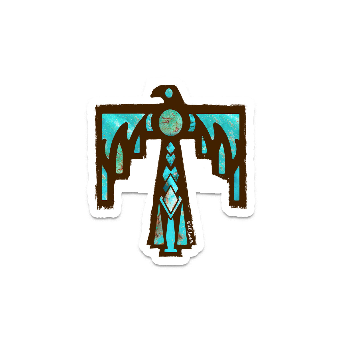 Turquoise Thunderbird - Western Vinyl Sticker Decal