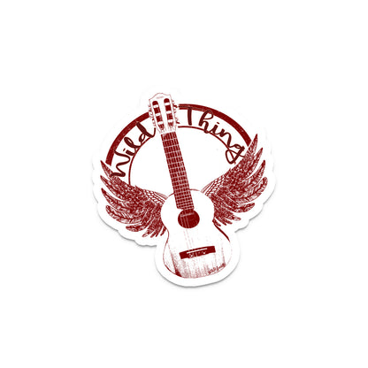 Wild Thing Guitar Wings - Retro Rocker Vinyl Decal