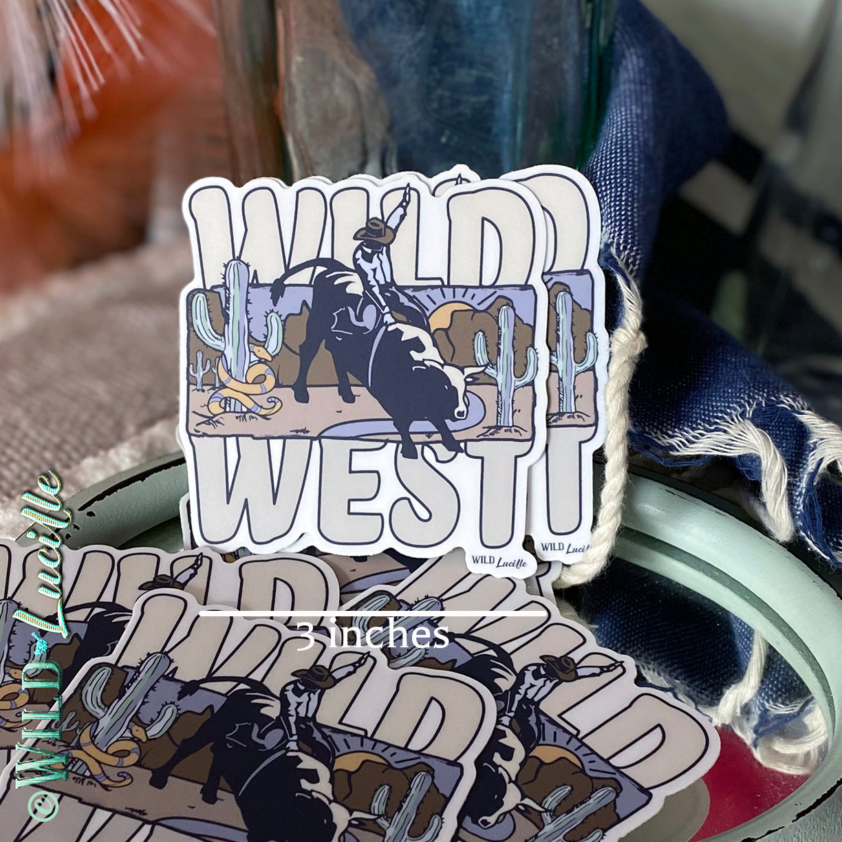 Wild West Bull Rider - Western Rodeo Vinyl Decal