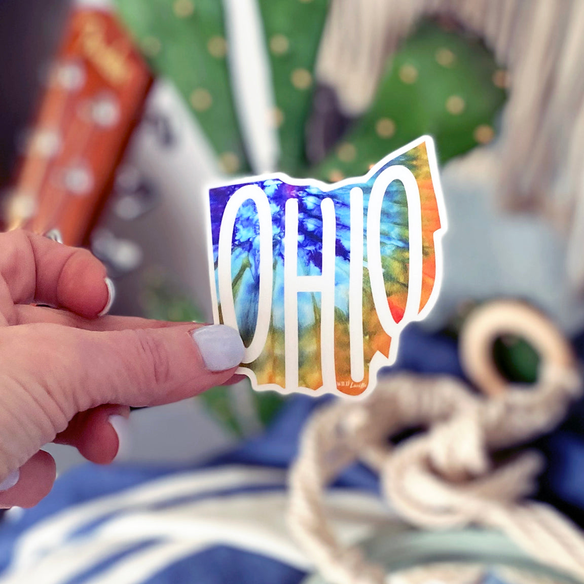 Tiedye Ohio Vinyl Decal